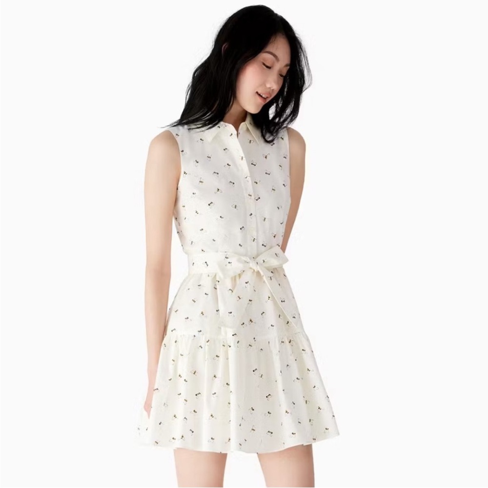 Kate Spade bee’s linen shirt dress.